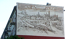 Stare Braniewo na nowym muralu