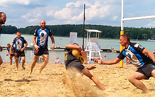 Międzynarodowe zawody plażowego rugby nad jeziorem Ukiel