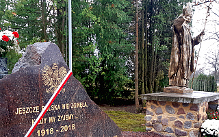 W Wilkowie koło Kętrzyna odsłonięto obelisk poświęcony 100-leciu odzyskania niepodległości