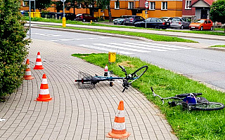 Czołowe zderzenie rowerzystów w Ełku. W regionie coraz więcej wypadków z udziałem kierowców jednośladów