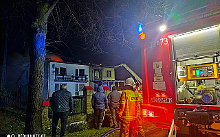 Pożar domu dwurodzinnego w gminie Małdyty
