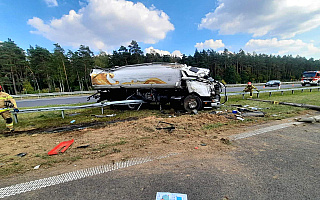 Wypadek cysterny na S7. Droga została odblokowana
