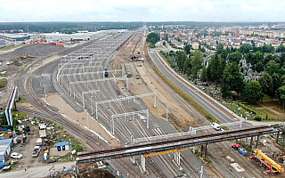 Postępują prace na stacji w Ełku. Linia kolejowa Rail Baltica połączy Polskę z Europą