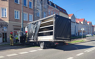 Wypadek tramwaju i samochodu dostawczego w Elblągu