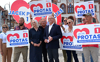 Jacek Protas zachęcał w Piszu do głosowania w wyborach