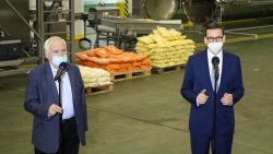 Premier Mateusz Morawiecki z wizytą na Warmii i Mazurach