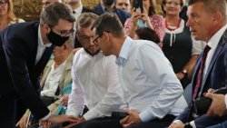 Premier M. Morawiecki z wizytą w Brzydowie (12.08.2021)