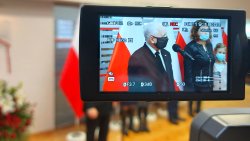 Odsłonięcie tablicy im. Grażyny Langowskiej w Olsztynie (25.10.2021)