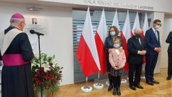 Odsłonięcie tablicy im. Grażyny Langowskiej w Olsztynie (25.10.2021)