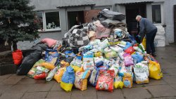 Zima z Pupilem - przekazanie darów schronisku w Iławie (24.11.2021)