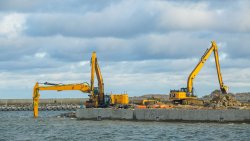 Budowa przekopu Mierzei Wiślanej (03.12.2021)