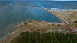 Budowa przekopu Mierzei Wiślanej (03.12.2021)