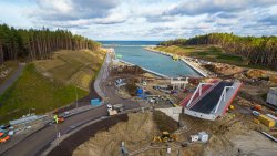 Budowa przekopu Mierzei Wiślanej (03.12.2021)