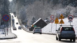 Pierwsze opady śniegu na Warmii i Mazurach (01.12.2021)