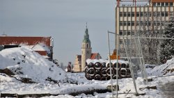 Pierwsze opady śniegu na Warmii i Mazurach (01.12.2021)