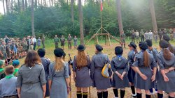 Prezydent RP u harcerzy z Ukrainy i Litwy (16.08.2022)