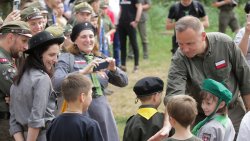 Prezydent RP u harcerzy z Ukrainy i Litwy (16.08.2022)