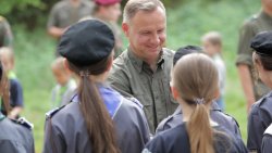 Prezydent RP u harcerzy z Ukrainy i Litwy (16.08.2022)