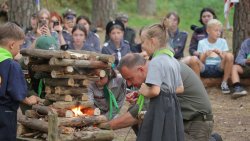 Prezydent RP u harcerzy z Ukrainy i Litwy (16.08.2022)