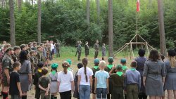 Prezydent RP u harcerzy z Ukrainy i Litwy (16.08.2022)