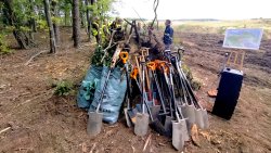 Sadzenie lasu na 70-lecie Radia Olsztyn