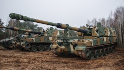 Armatohaubice K9 na poligonie w Węgorzewie