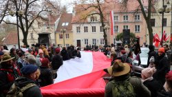Marsz z flagą uliacami Olsztyna [11.11.2024]