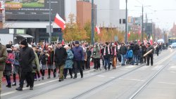 Marsz z flagą uliacami Olsztyna [11.11.2024]