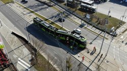 Wykolejony tramwaj \