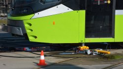 Wykolejony tramwaj \