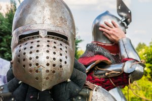 Wystawa uzbrojenia i nocne walki rycerskie w Grunwaldzie