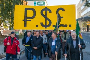  Rolnicy wyszli w proteście na ulice Olsztyna