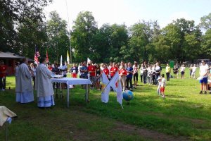 Msza polowa dla pielgrzymów ŚDM goszczących w Elblągu