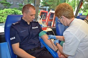 Braniewscy policjanci organizują akcję krwiodawstwa. 