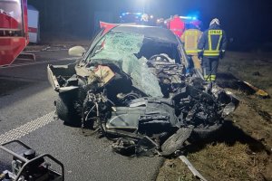 Tragiczny wypadek pod Olsztynem. Policja wprowadziła ruch wahadłowy