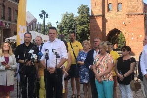 Szymon Hołownia w Elblągu prezentował główne postulaty wyborcze swojej partii