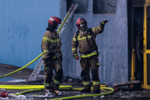 Pożar Biedronki w Olsztynie
