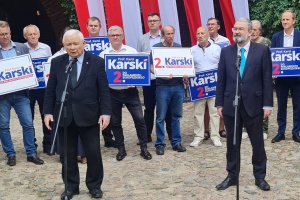 Jarosław Kaczyński w Nidzicy. Poparł kandydaturę prof. Karskiego