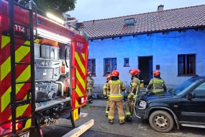 Pożar w domu jednorodzinnym w Braniewie
