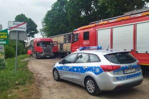 Śmiertelny wypadek na drodze Działdowo-Mława. Zginął kierowca ciężarówki