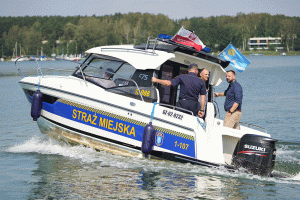Straż Miejska w Olsztynie otrzymała łódź do patrolowania jeziora Ukiel