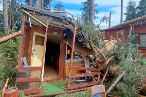 Trąba powietrzna nad gminą Purda. 