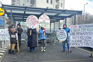 Protest w Olsztynie. Nie chcą inwestycji Lidla koło Gietrzwałdu