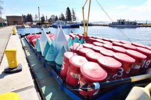 Rozpoczęło się znakowanie szlaków na Wielkich Jeziorach Mazurskich