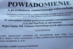  Referendum w gminie Ełk 8 maja