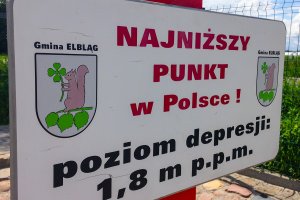  Raczki Elbląskie - najniżej położony punkt w Polsce