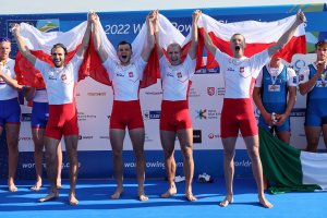 Polscy wioślarze zdobyli złoty medal mistrzostw świata w konkurencji czwórki podwójnej