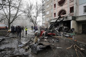 Katastrofa śmigłowca niedaleko Kijowa. Zginęło kierownictwo MSW Ukrainy