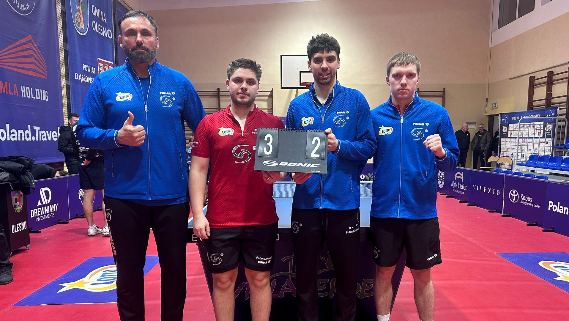 Ważna wygrana tenisistów stołowych z Działdowa