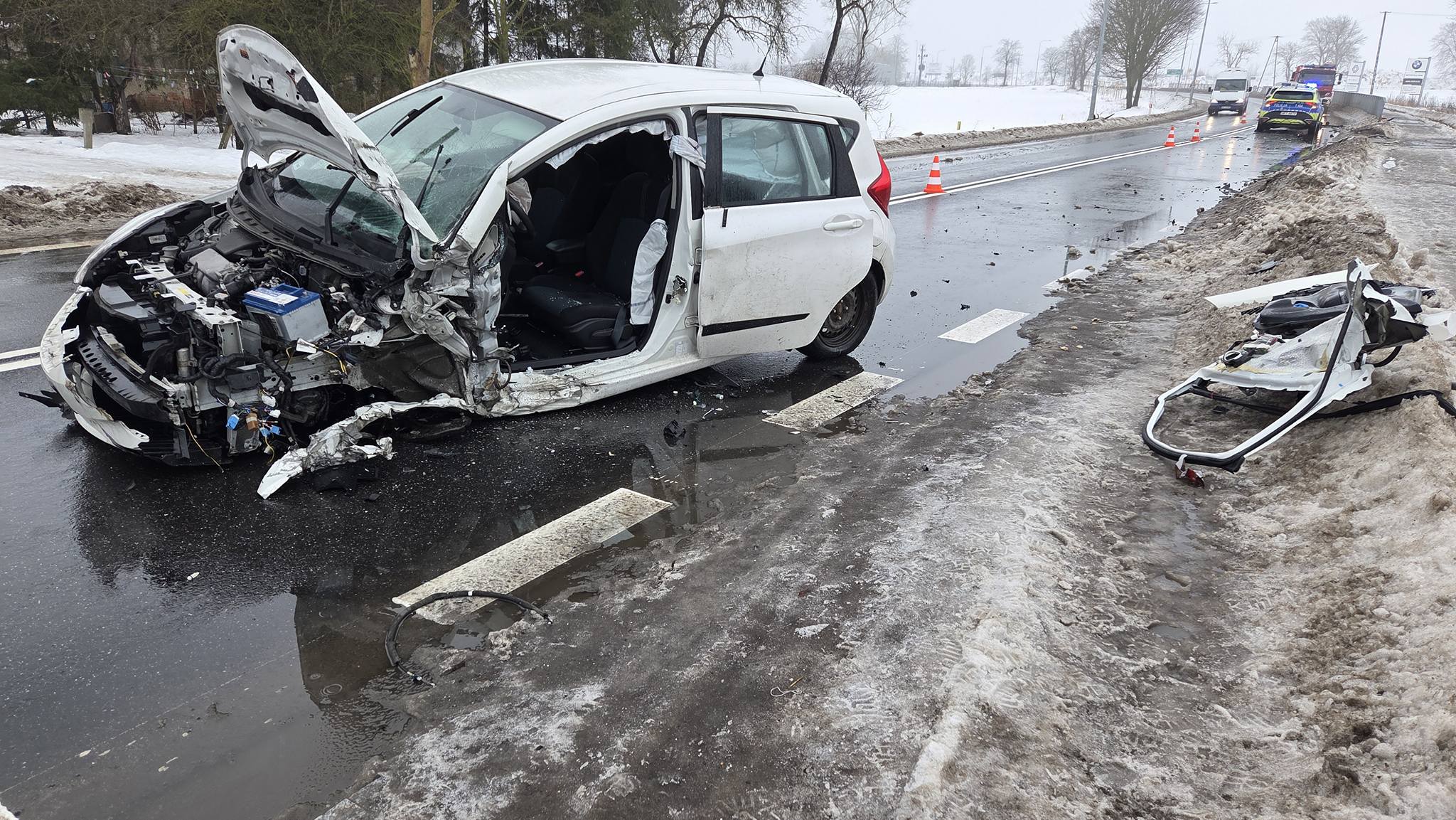 Kolizje i wypadki. Trudne warunki na drogach regionu